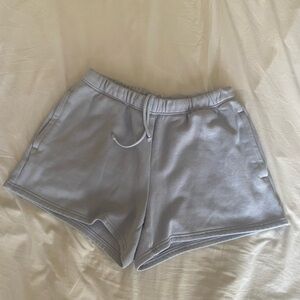 SKIMS Light Blue Lounging Shorts in Size Medium